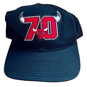 Vintage 90s Chicago Bulls Basketball 70 Wins Starter Baseball Hat SnapBack